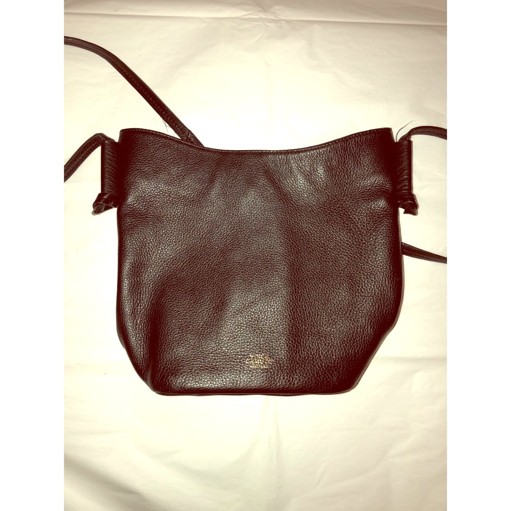 Vince Camuto black leather bag